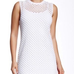 Theory Natialee Cricheted White Mini Dress Small
